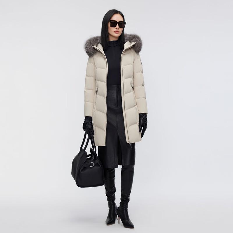 Bosideng Women's Hooded Slim-Fit Warm Down Jacket B30142374