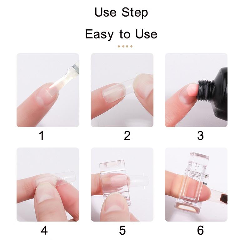 5/10pcs Crystal Nail Clip Acrylic Clamp Finger Extension UV Gel Fixed Professional Tools Plastic Nails Accessories for Manicure