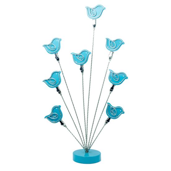 Desktop Photo Tree Holder Clip with Round Base 8 Branch Gift Card Holder with Clips Peace Pigeon Picture Display