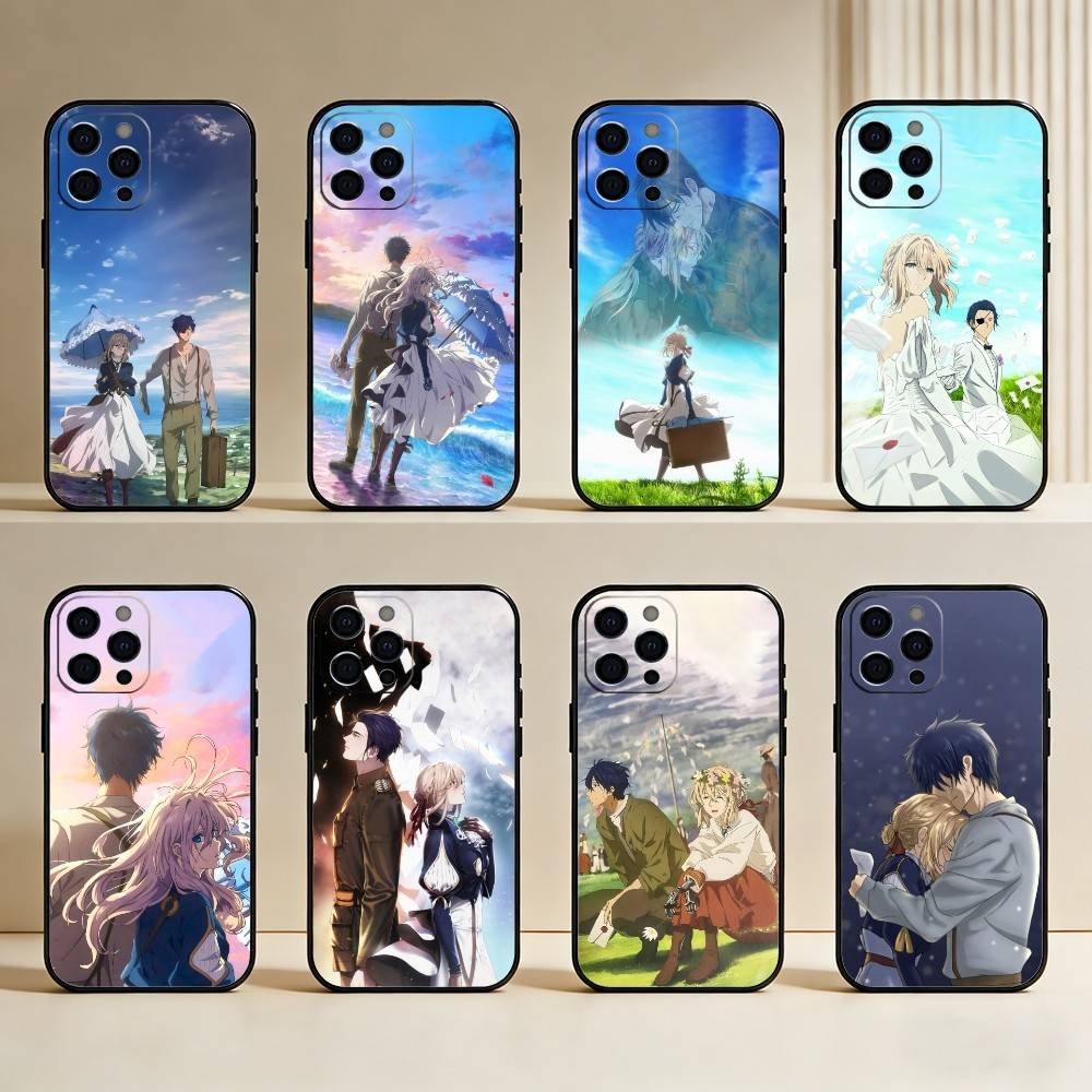 Violet And G-Gilbert Phone Case For iPhone17,16,15,14,13,12 Plus,Max Soft Silicone Black Cover