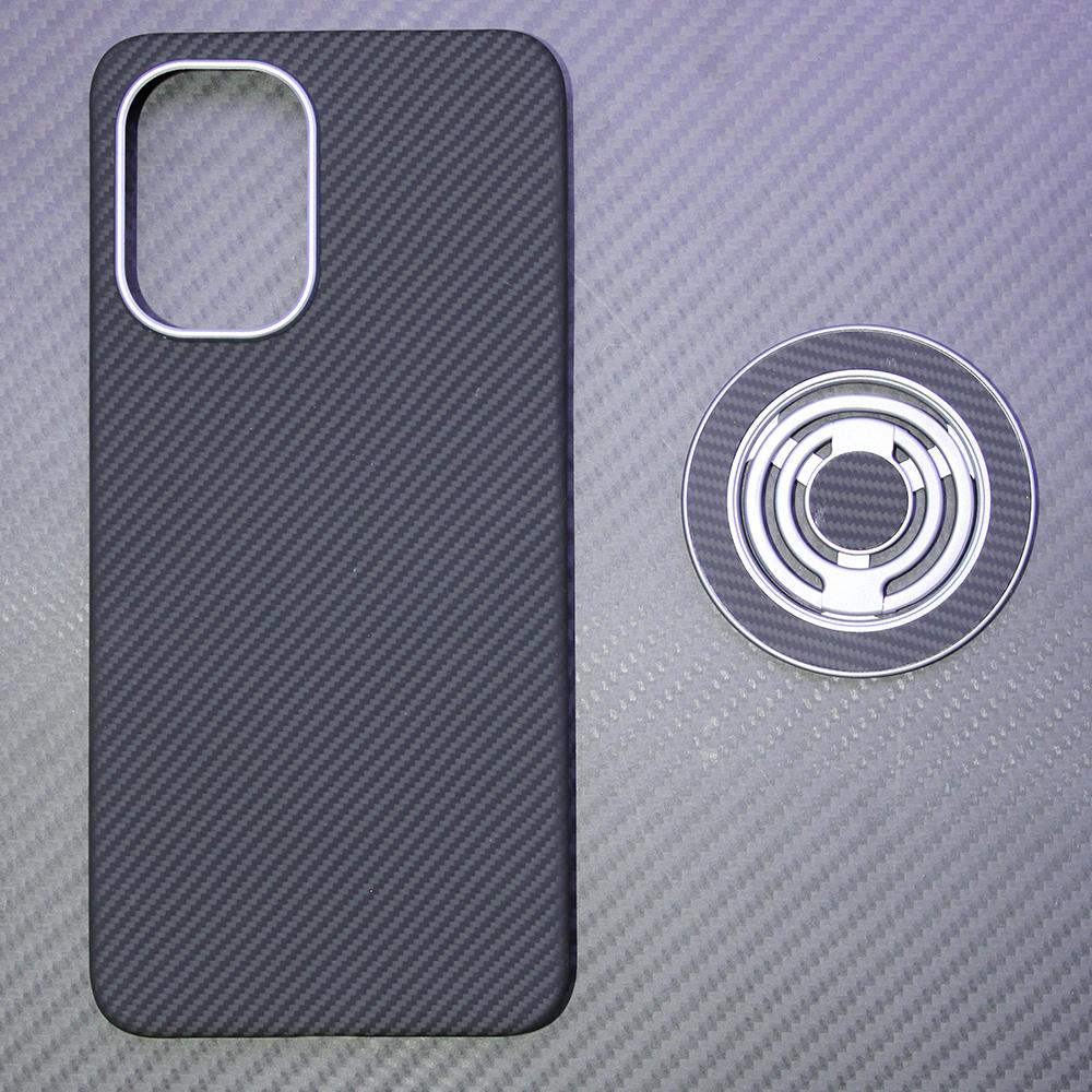 Carbon Fiber Aramid Magnetic Case for Oneplus 15R/oneplus Ace6 Kevlar Fabric Thin Hard Lightweight Cover Magnetic Balck Premium