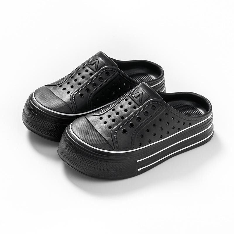 Nové dámské pantofle s uzavřenou špičkou s kresleným potiskem - Roztomilé a pohodlné letní boty pro vnitřní/venkovní nošení