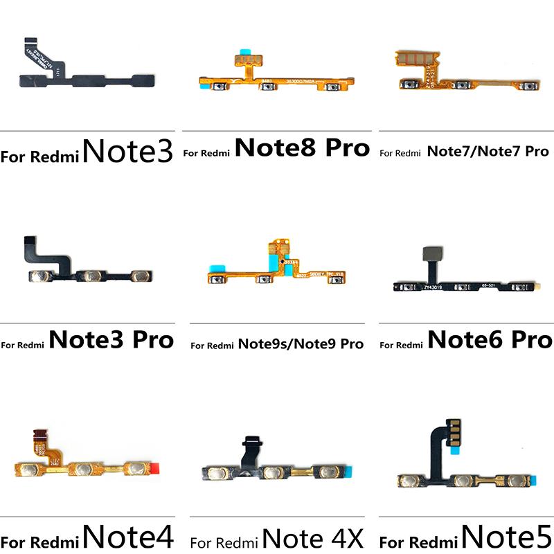 Power Switch On Off Volume Side Key Button Flex Cable Replacement Part For Xiaom Redmi Note 1 1 1 9 9S Note 1X Note 6 7 8 9 Pro