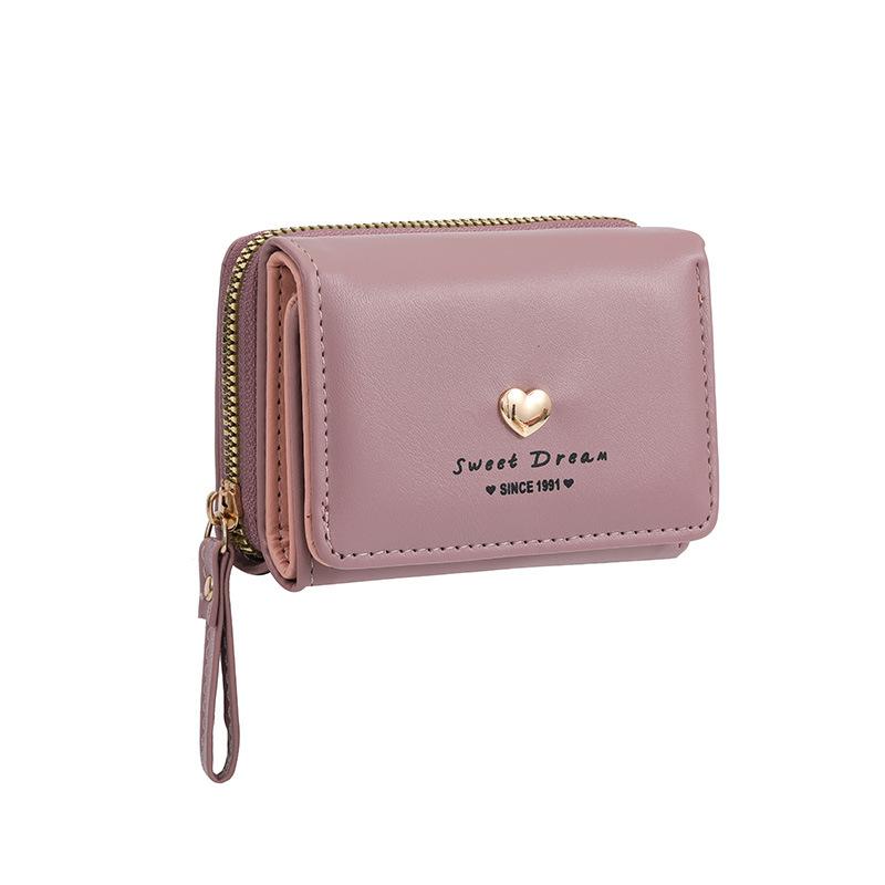 Women's Wallet Short Fashion Cute Change Bag Can Hold Lipstick Key Portable Small Wallet Women
