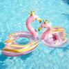1PC Summer Inflatable Flamingo Pool Float Elegant Swimming Floaty Pool Toy with Glitters Outdoor Water Lounge Inflatable Raft
