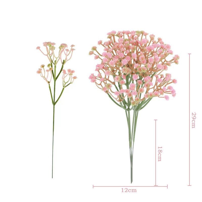 Lily and Baby's Breath Artificial Bouquet - Decorative Faux Flowers Arrangement