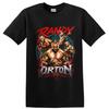 T-shirt da Wrestling Randy Orton Posa della Vipera Grafica Tributo ai Fan Rosso Blu Fulmine