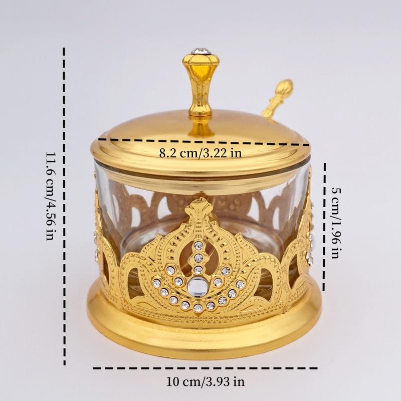 Seasoning Bowl Nordic Style With lid and Spoon Salt Bowl Storage Glass Cream Jar Sugar Holder for Coffee Beans Jar Kitchen Tools