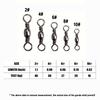 Goture 200 pz Girella a moschettone da pesca 16kg-46kg Acciaio Inossidabile Amo da pesca Girella a barilotto Attrezzatura da pesca Connettore per lenza