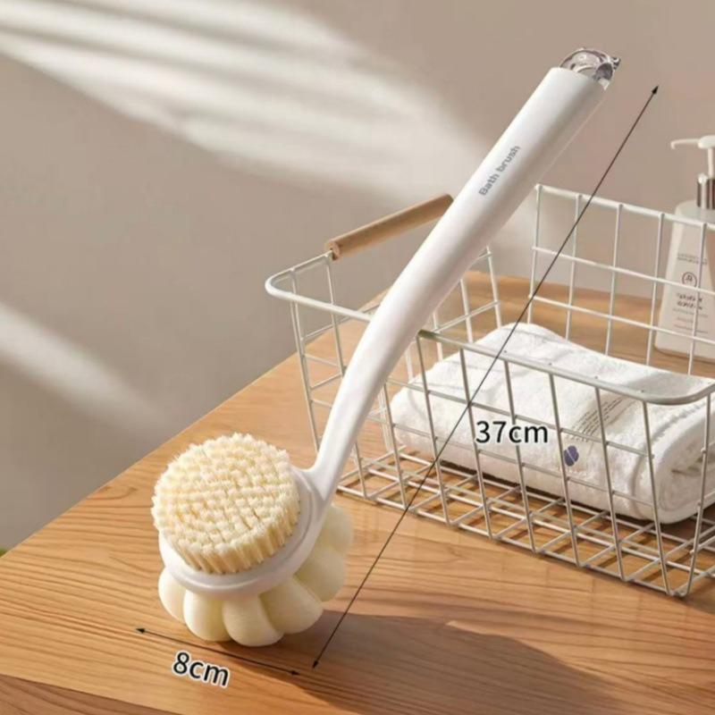 

Bath Brush New Household Bathroom Wall-mounted Storage Bath Brush Thickened Soft-bristled Bath Brush белый