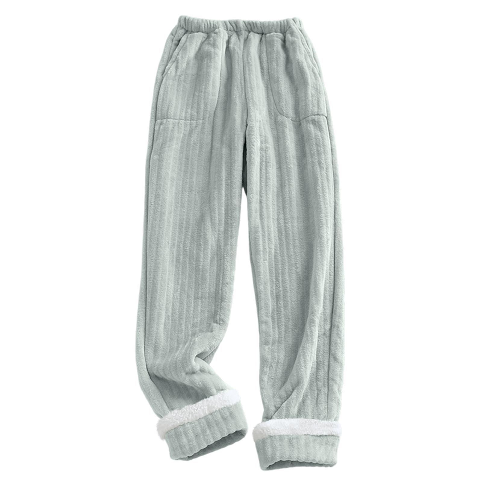 

Женские модные флисовые утепленные длинные пижамные брюки XL