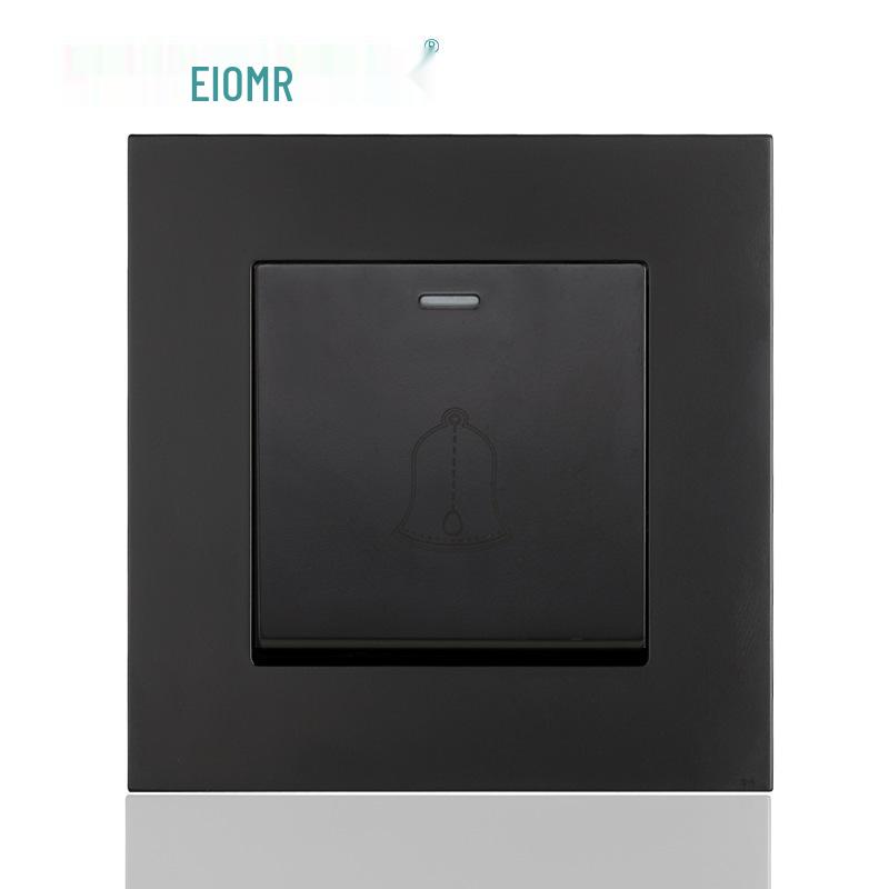 Black 16A German Standard Socket Panel with Double USB + Type C, Concealed European Installation