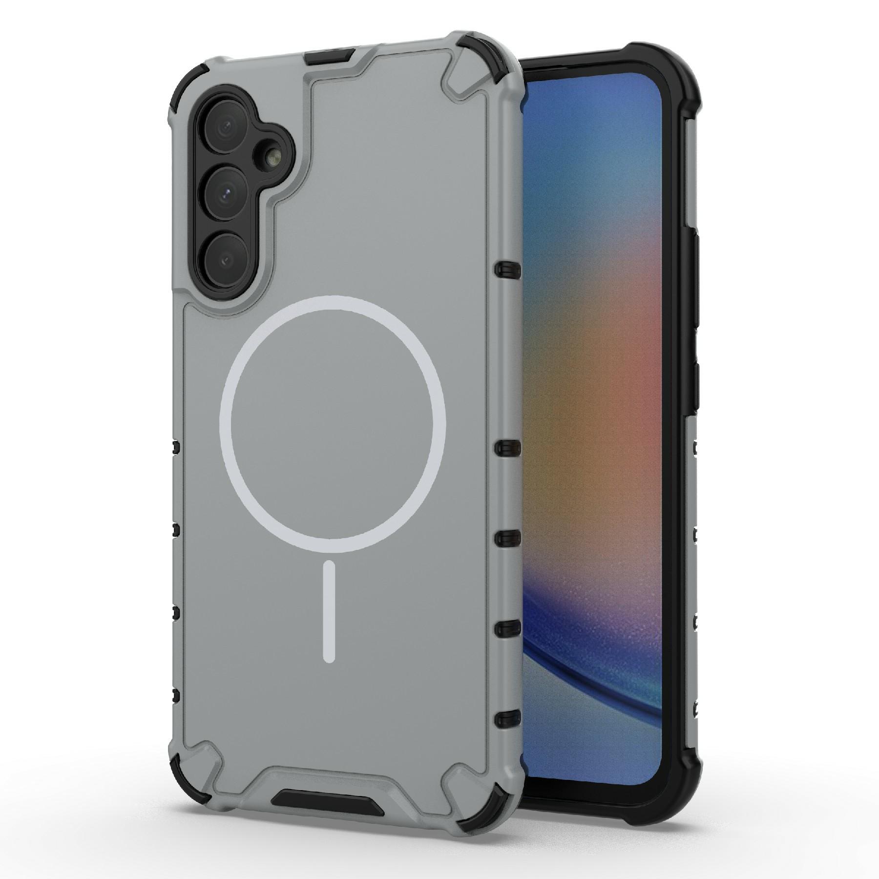 

Для Samsung Galaxy A34 5G Магнітний чохол Відведення тепла Ударостійкий TPU+PC Задня кришка телефону Grey White