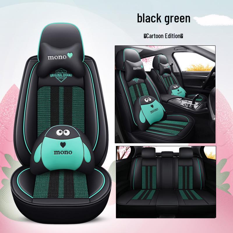 2021 Volkswagen Lavida Cross Ice Silk Seat Cushion, Cartoon Design, All-Season, Full Coverage.