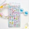 Fun Animal Tea Time Embossed Stickers - Rabbit Cat Afternoon Tea Sweet 3D Decor for Journal Diary DIY Kawaii Materials