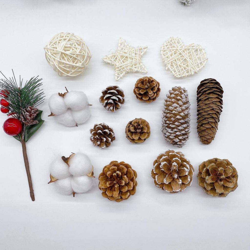 Natural Dried Pine Cones for Christmas Tree Decoration, Photography Props, Floral Wreaths, and Bouquets.