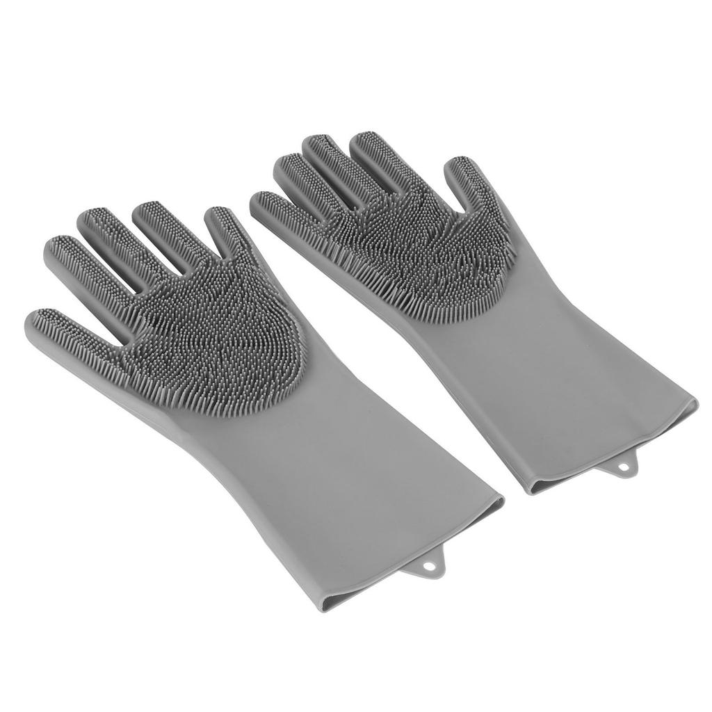 1 Paar Silikon-Spülhandschuhe Haushalt Küche Wasserdicht Ölfest Reinigungshandschuhe