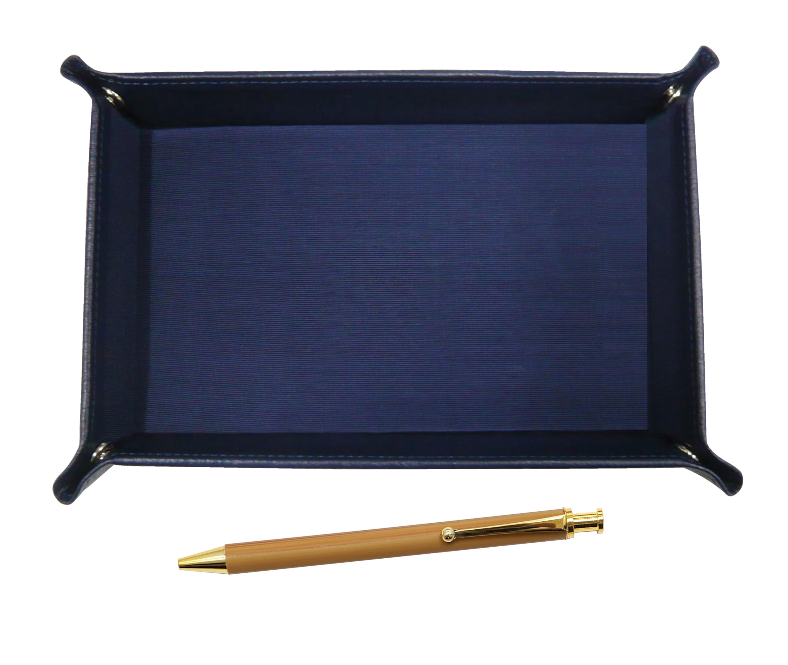 

Japanese grained cowhide pen tray blue bamboo pattern ballpoint pen set TRAL-FB300CB