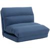 Bean Bag with Bed Function, Reclining Backrest, Foldable, up to 120kg, 70 x 72 x 56 cm, Dark Blue