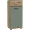 Bathroom Base Cabinet - Oak and Sage Green Decor - W40.2 X D28.9 X H87.6 Cm - CHAMP