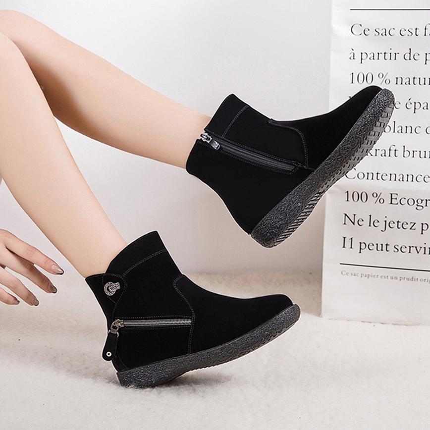 1Pair Solid Color Botas Botines Mujer Botines Moderno Casual Side Zipper  Ladies Round Toe comprar a buen precio — entrega gratuita, reseñas reales  con fotos — Joom