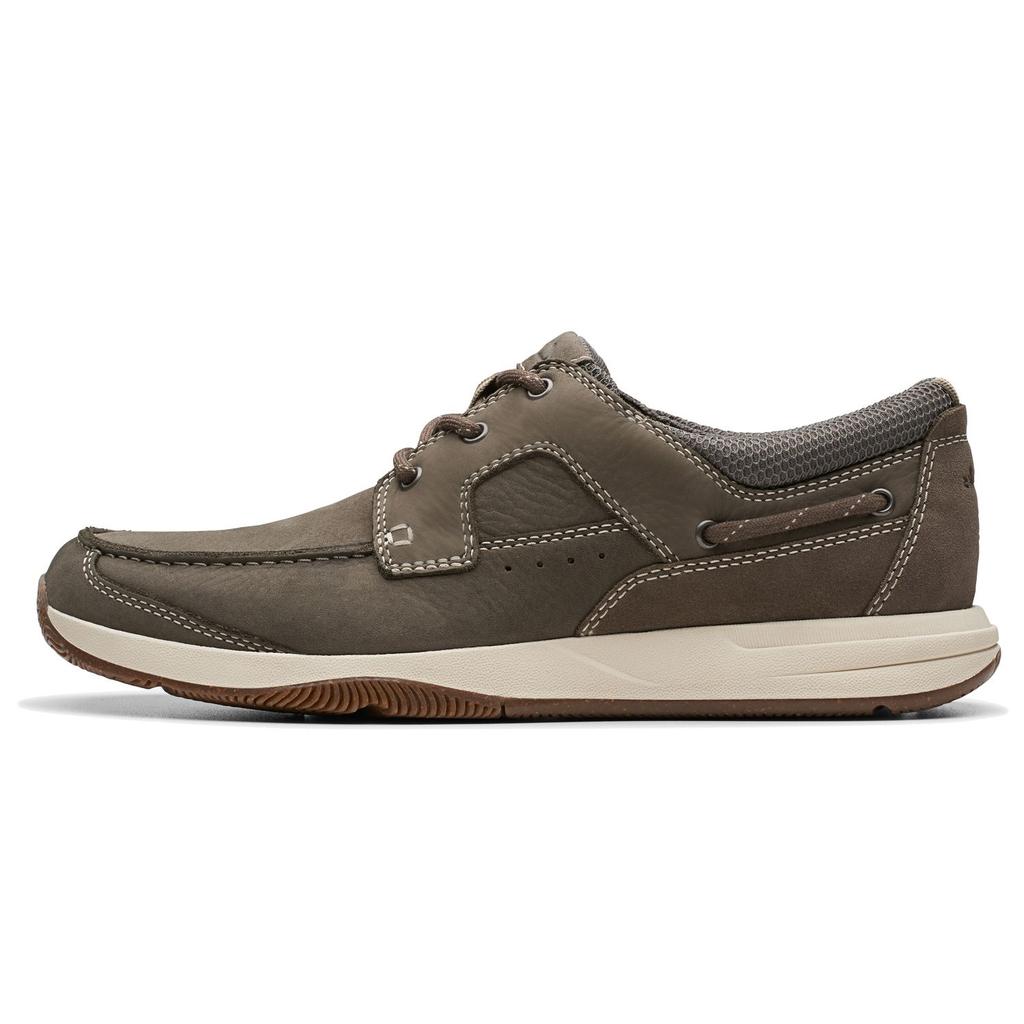 Clarks Round Toe Lace-Up Comfortable Versatile Lightweight Durable Casual Shoes Men sneaker Dark-Gray 261769737