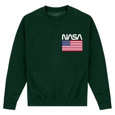 NASA Unisex Adult Stars & Stripes Crew Neck Sweatshirt