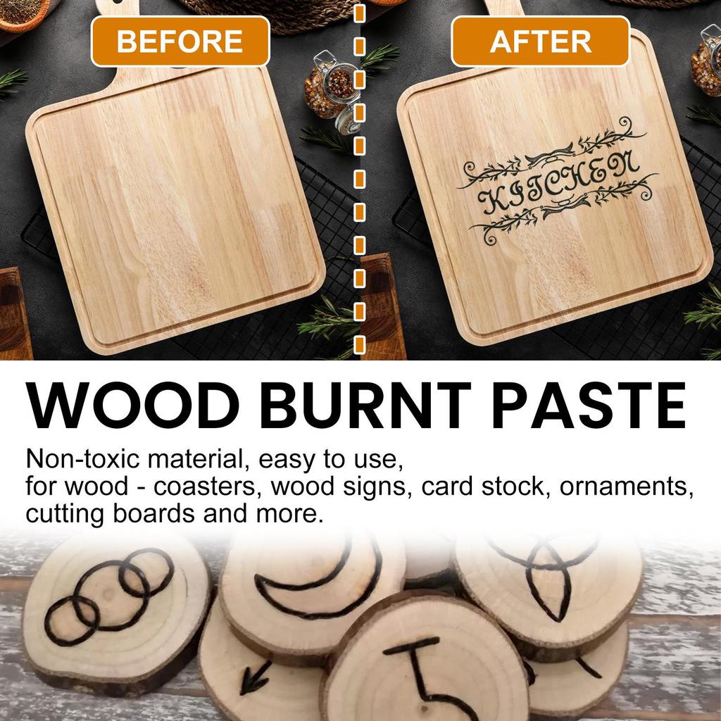 JUE FISH Wood Fire Starter Paste for Camping & DIY Pyrography - Easy-to-Use Outdoor Fire Starter