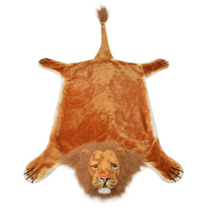 Plush Rug - vidaXL - Lion - 205 Cm - Brown - Indoor