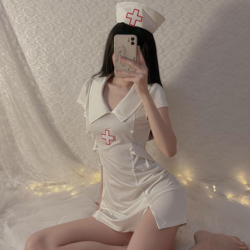 Women Lingerie Erotic Nurse Uniform Hot Sheath Dress Sexy Cosplay Innocent Young Girl Costumes Sex Underwear Night Role Play