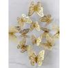12Pcs/Set 3D Hollow Butterfly Wall Sticker Cake Decor Toppers Wedding Decor Living Room Home Decor Butterflies Stickers Gender Reveal Party Decor