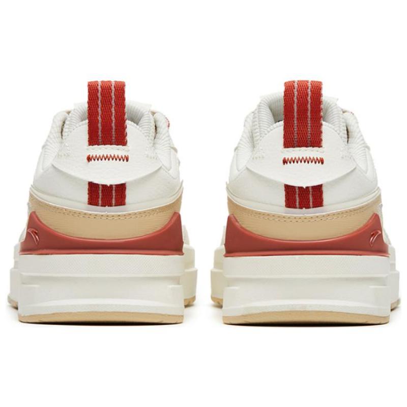 Anta Bump Lightweight Wear-resistant And Non-slip Low-Top Skateboard Shoes Women's White Brown Sneakers 922328076-2