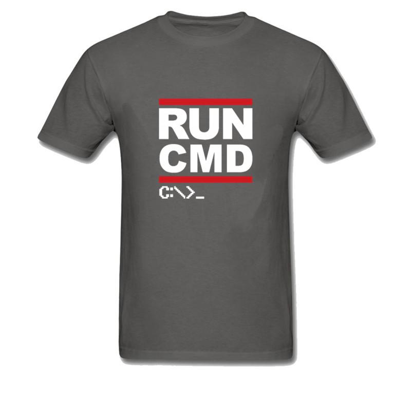Run Cmd Programmer T Shirt Great Youth Rude T Shirts Round Collar Short Sleeve T Shirts