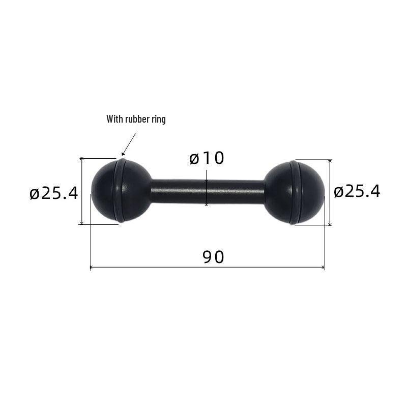 

Aluminum Alloy Double Ball Head 25.4mm Extension Rod for Car/Motorcycle Phone Mount