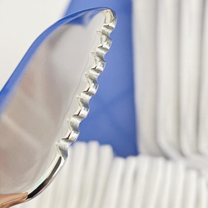 Stainless Steel Tools Gear Textured Facial Massage Scraper for Sarcoid Release and Contour Shape Design