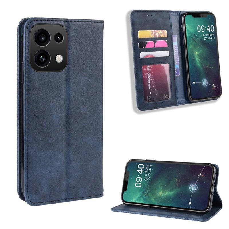 For OPPO Reno 16 / Reno 16 Pro / Reno 16F Case Flip Wallet Magnetic Buckle Retro Leather Cover for OPPO Reno 16 / Reno 16 Pro / 16F Phone Back Cover