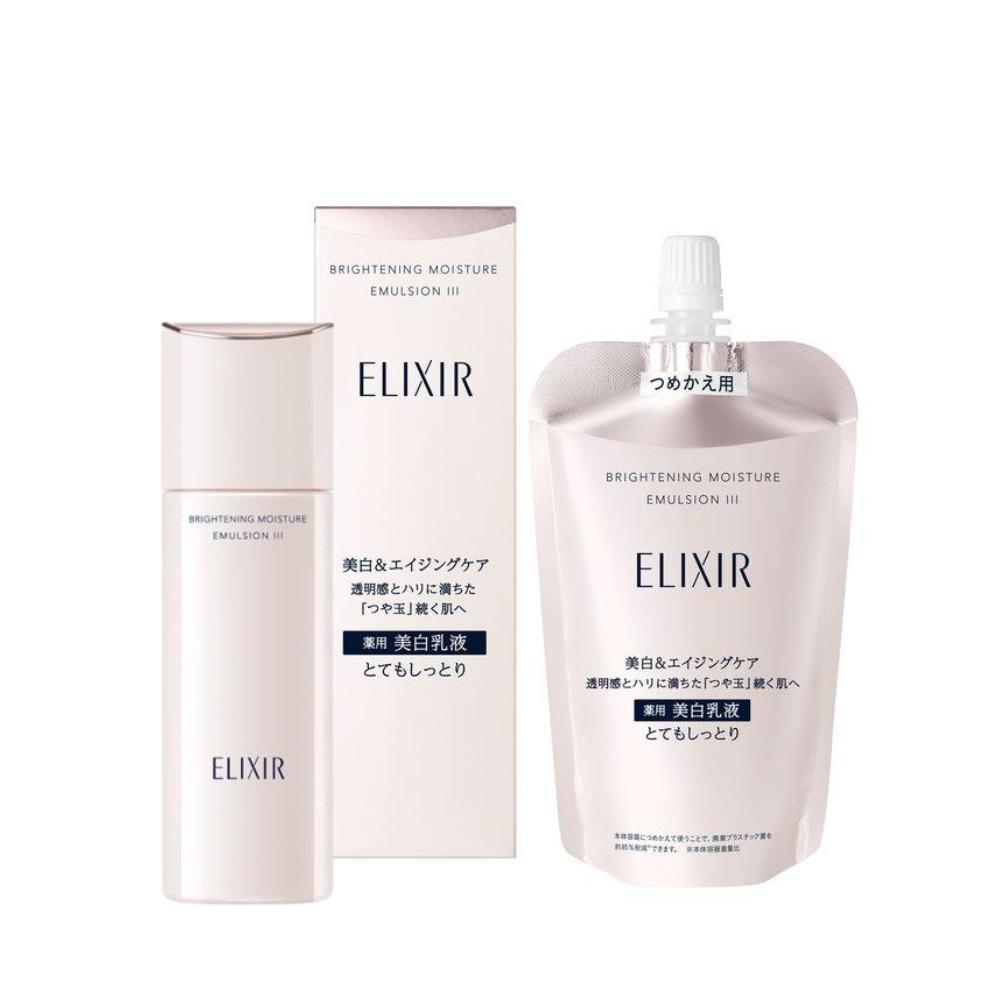 Shiseido Elixir White Brightening Emulsion WT III Very Moist 130ml  Refill 110ml