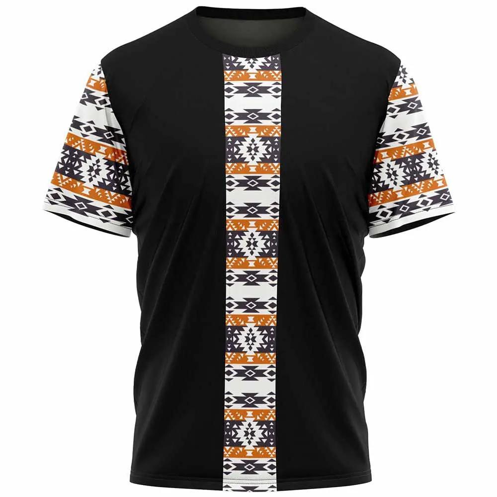 Herrars dashiki 3D-tryckt O-hals kortärmad t-shirt, tribal etnisk streetwear Casual Oversized Tees mode