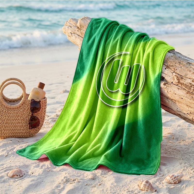 VfL Wolfsburg FC Print Microfiber Beach Towel Quick Dry Absorbent Large Towel For Beach Swimming Travel