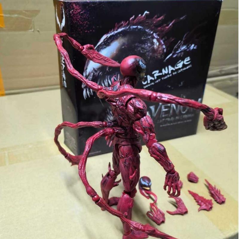 Venom Shf Action Map Toy Massacre Model Statue Ornaments Decorations Christmas Collection Gifts For Friends For Kids Adults Children's Birthday Gift