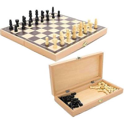 Nuovo prodotto, Gioco degli scacchi, scacchiera legno, gioco degli scacchi legno - 30 x 30 cm 26-27s