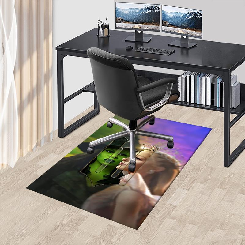 

WickedPrincess Pattern Polyester Office Carpet Chair Mats, Home Decor Dormitory Floor Protector with Anti-Skid Backing, Large Area Coverage, 60cm by 90cm
