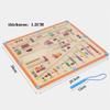 Children Wooden Magnetic Color and Number Maze Learning Education Toys Color Matching Montessori Toys Wooden Toys Gift for Kids