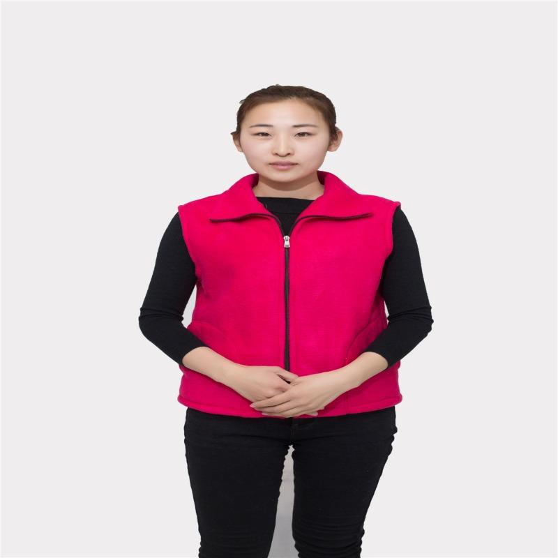 

Middle-aged and Elderly Cotton-padded Vest Women s Autumn and Winter Clothes Plus Velvet Thickened Vest Jacket M розовый