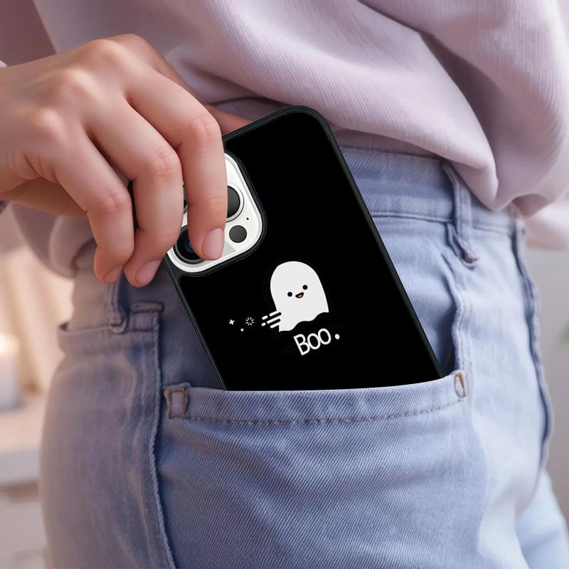 HALLOWEEN Ghost TPU Phone Case For iPhone 17 Air 15 16e 14 13 Pro Max Coque 12 11 Pro Max PLUS Cover