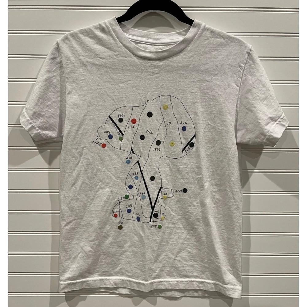 KAWS Prints HIGH Snoopy Diagram T-Shirt White Graphic Tee Small S
