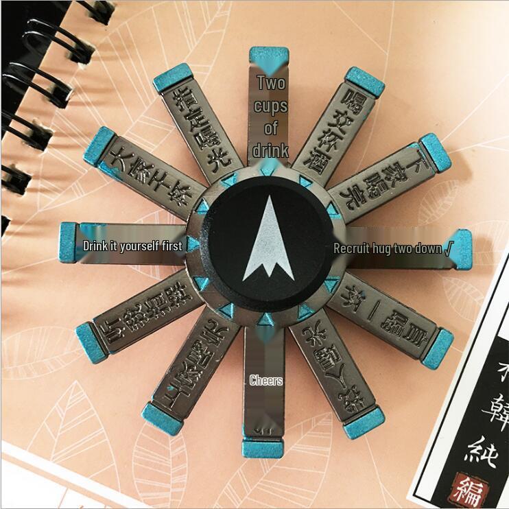 Colorful Zinc Alloy Fidget Spinner: Black Tech Stress-Relief Toy for Students and Kids.