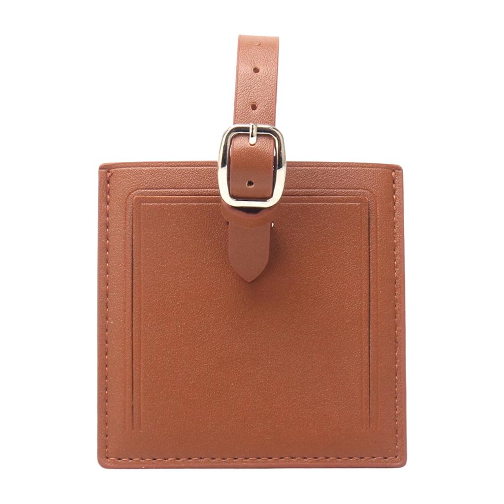 Stylish Square Luggage Identifier PU Wear Resistant and Practical Construction Suitcase Label for Modern Traveler