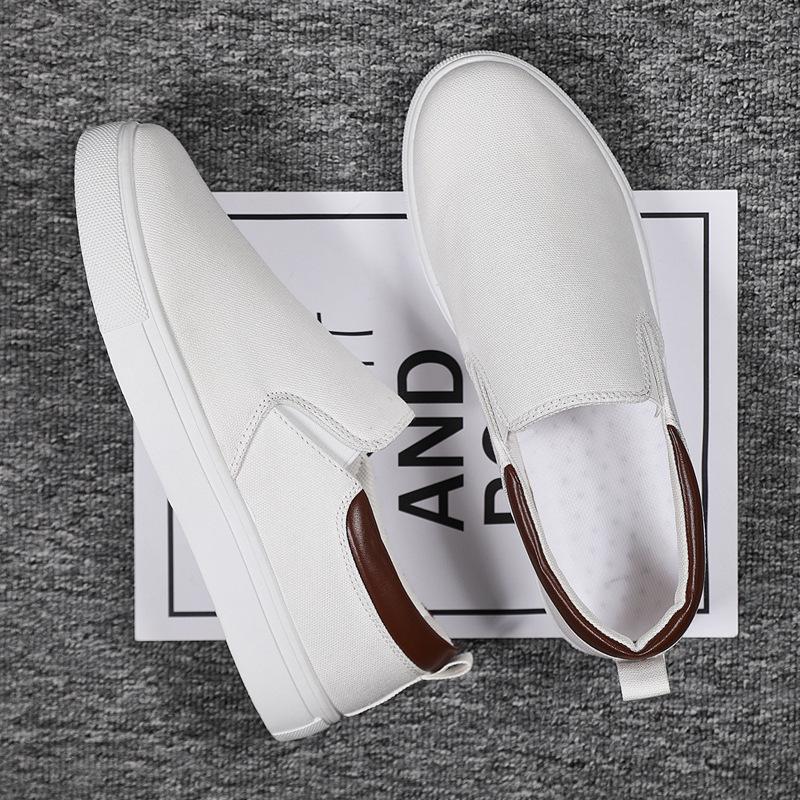 2024 Plus Size Men's Korean Slip-On Canvas Shoes - Old Beijing Style