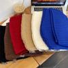 Wool Knitted Solid Color Scarf: Winter Warmth, Versatile Neck Warmer for Women, Couples, and Students